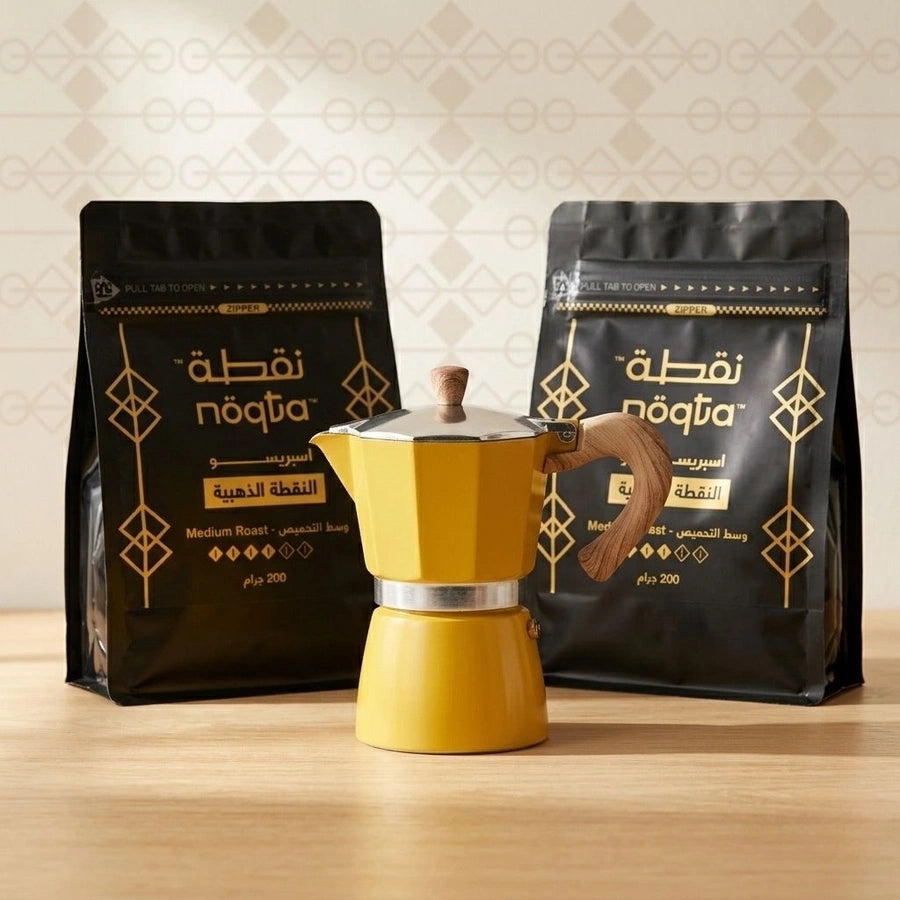 عرض الموكا بوت + النقطة الذهبية إسبريسو 400 جم
